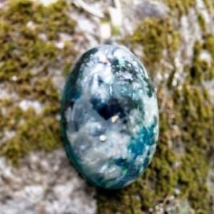 Navy and Teal Oval Epoxy-Resin Cabochon Women's Jewelry Accent